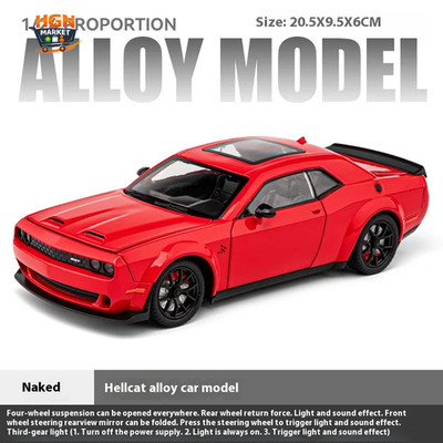1:24 Dodge Challenger SRT Hellcat Redeye Muscle Alloy Diecast Car Model Computer