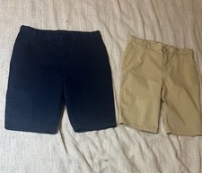 The Children's Place Uniform Shorts Lot of 2 Size 14 Khaki Navy