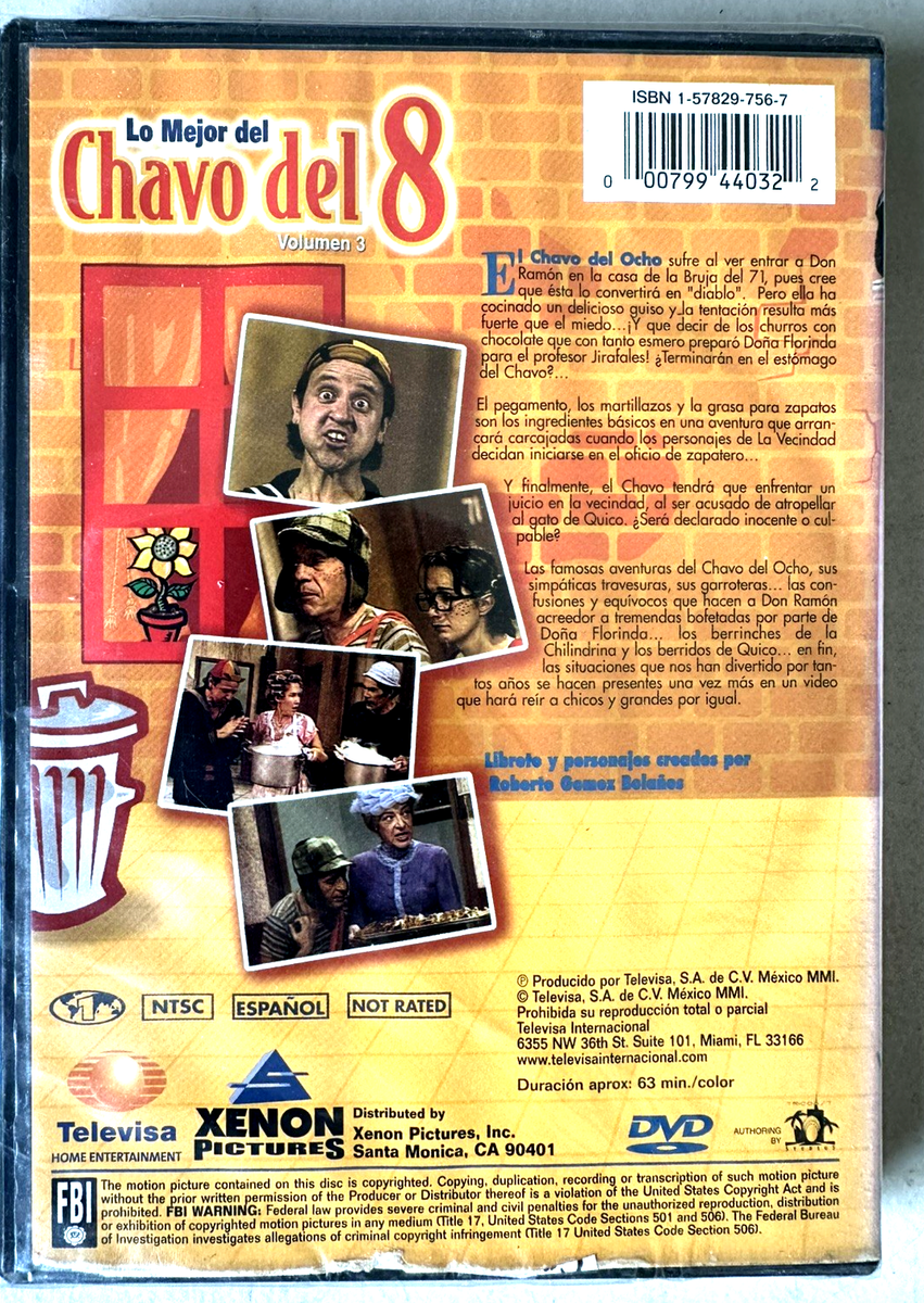 Lo Mejor del Chavo del 8 Vol. 3 (DVD) Brand New You CHOOSE W OR