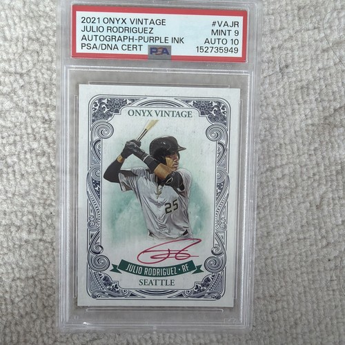 2021 Onyx Vintage Julio Rodriguez #VAJR Purple Ink Autographs