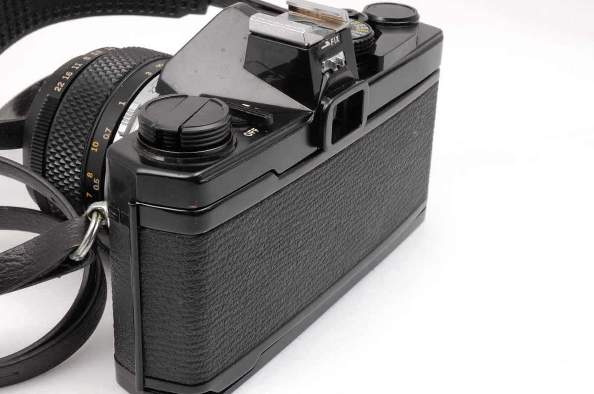Olympus OM-1 Black Film Camera F.Zuiko 50mm F/3.5 From Japan
