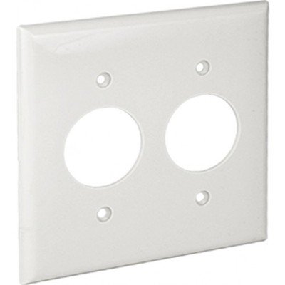 Orbit OP72-W 2-Gang Wall Plate 1.406 Inch Single Receptacle White