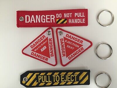 , KEY CHAINS SET OF 3 RAF NAVY,PILOT MARTIN BAKER,EJECTION SEAT,DANGER , KEY CHAINS SET OF 3 RAF NAVY,PILOT MARTIN BAKER,EJECTION SEAT,DANGER