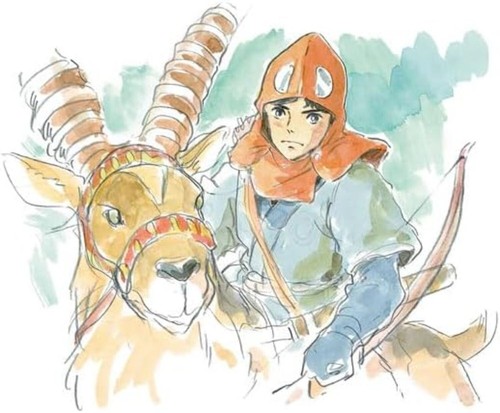 Princesa Mononoke Tarjeta de Felicitación y Sobre Acuarela Estilo Estudio Ghi... - Imagen 4 de 12