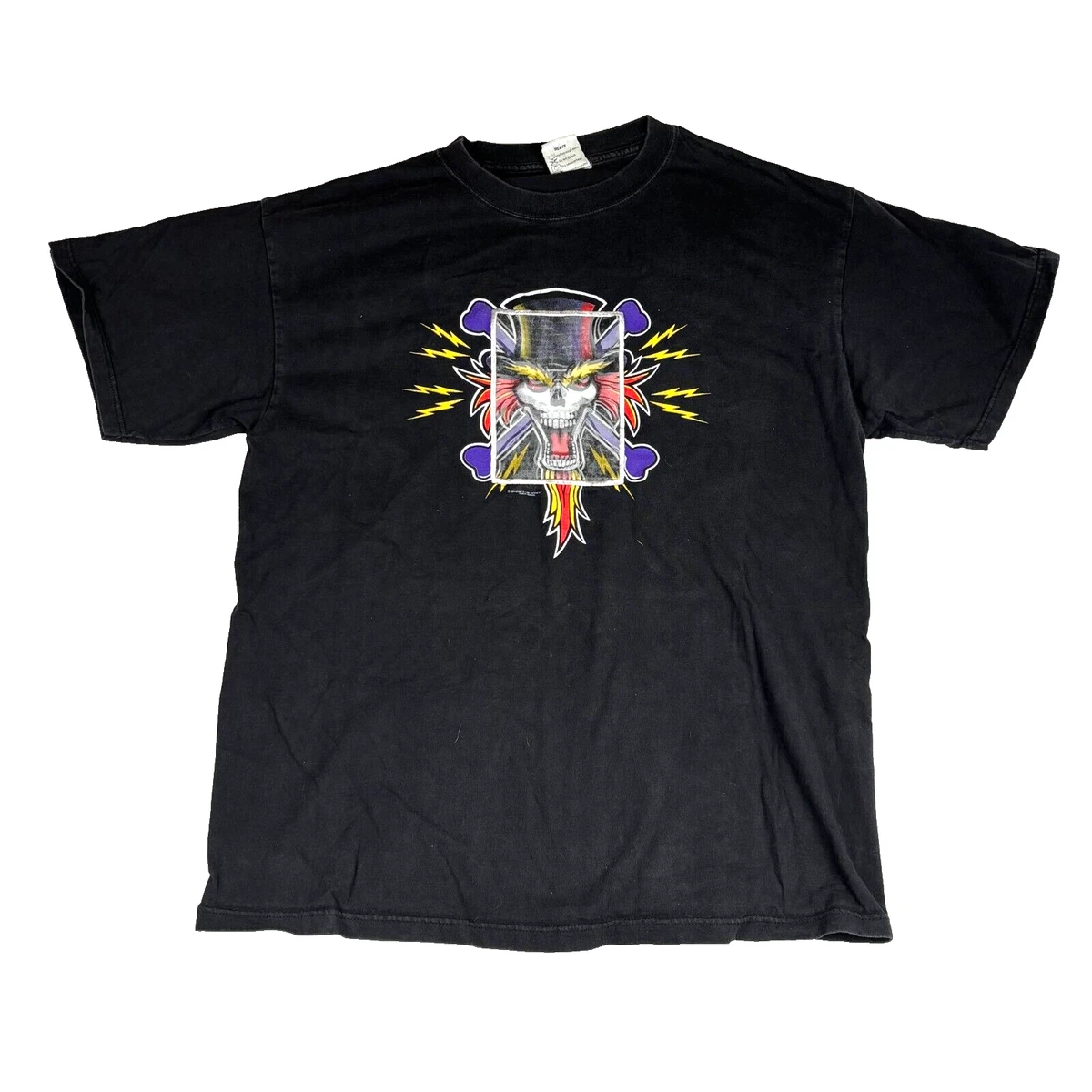 T-shirt Rock Rebel Skull Gris - Style EMO 90s, Marque Affliction, Taille M