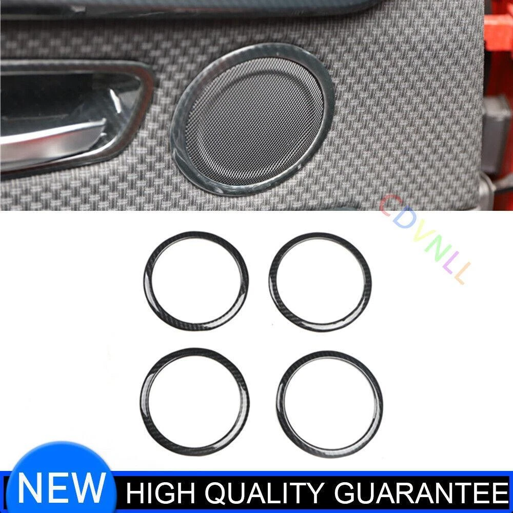 Fit For BMW 218i 220i 2016-2018 Carbon Fiber Inner Door Speaker Decor Cover Trim