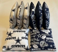 DALLAS COWBOYS CORNHOLE BEAN BAGS SET OF 8 BAG TOSS GAME REGULATION CORN HOLE