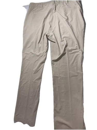 Pantalones chinos para hombre TGW Performance frente plano cintura elástica 40x32 caqui nuevos con etiquetas - Imagen 2 de 12