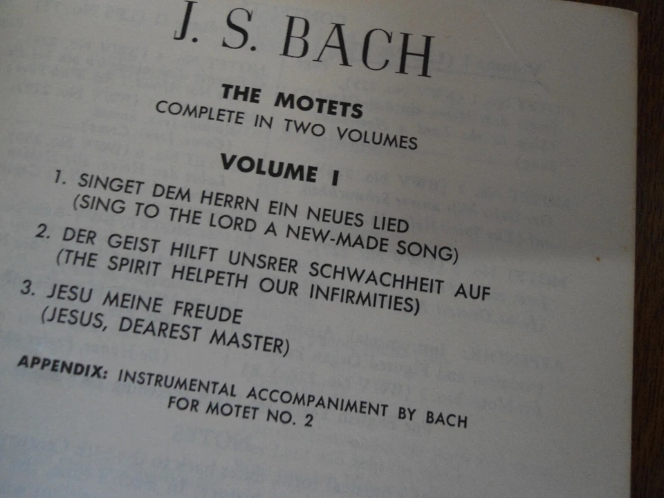 COMPLETE in 2 Volumes BACH The Motets Vol. 1 & 2 - Lea Pocket Scores No.76 & 77 - Image 4 of 4