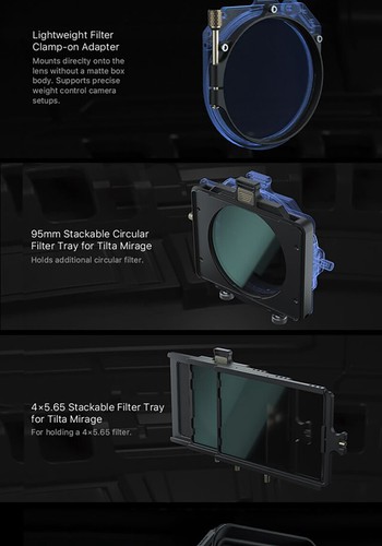 Tilta Mirage Matte Box Clamp-on MatteBox 95mm Lens Hood Cover kamera Zubehör - Picture 10 of 18