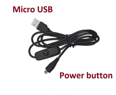Micro USB mit Ein/Aus Schalter Netzschalter 1m Ladeverlängerungskabel