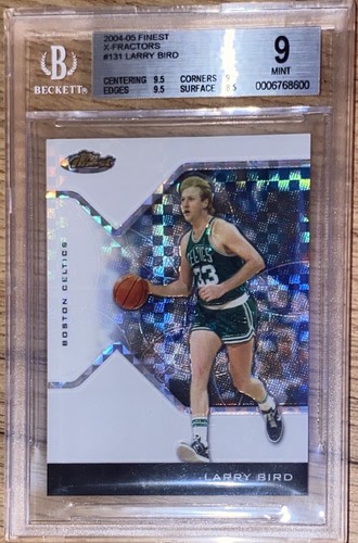 Pop 1 of 1💎 2004-05 Larry Bird TOPPS FINEST XFRACTORS #131 /199 BGS 9,9.5 subs - Picture 7 of 12