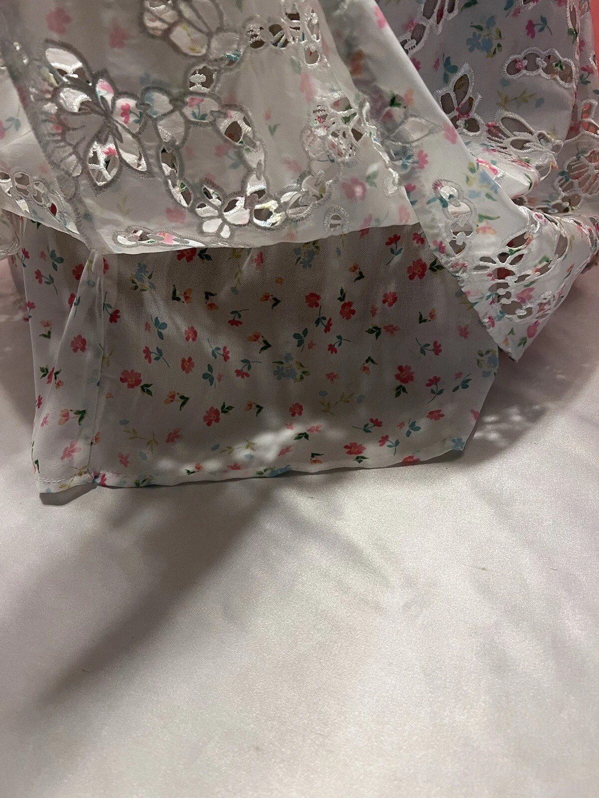 UNDERCOVER FOR LOVE & LEMONS per Victoria Secret Mini Abito Magnolia Bianco Floreale Piccolo