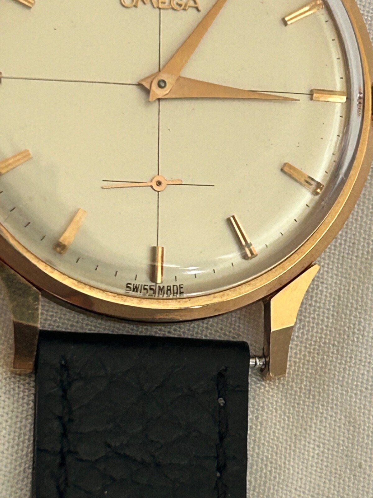 Vintage Omega 18K Solid Rose Gold Manual 37mm Case-Super rare image 8