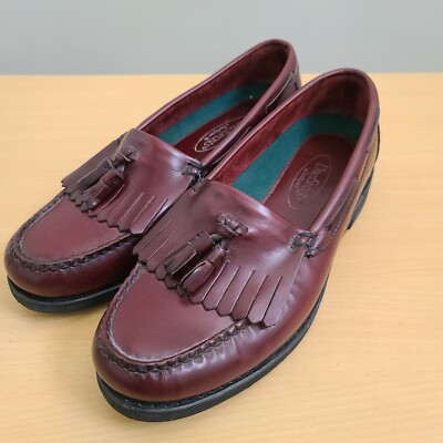 Men\'s Rockport Burgundy Leather/Black Slip-On Penny Loafers. Size 8.5M Rockport APM7116E Burgundy Red Leather Slip-On Loafer Shoes  main image 2