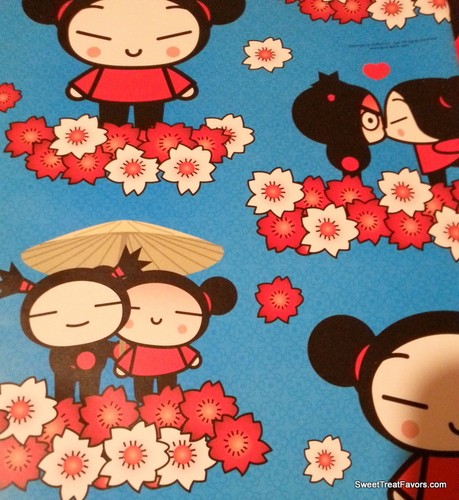pucca garu wrapping paper sheet gift book cover party decoration