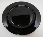Vintage, Black, Depression Glass, 10 5/8 inch, Dinner Plate
