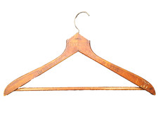 VINTAGE Levy Bros. Clothiers NYC NY Wooden Hanger Advertising Tailor