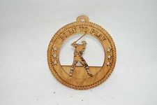 BORN TO PLAY BATTER  LASER CUT ORNAMENT