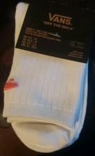 VANS Off The Wall Socks Womens/Girls 6.5-10 ANKLE SOCKS White/Pink Lettering
