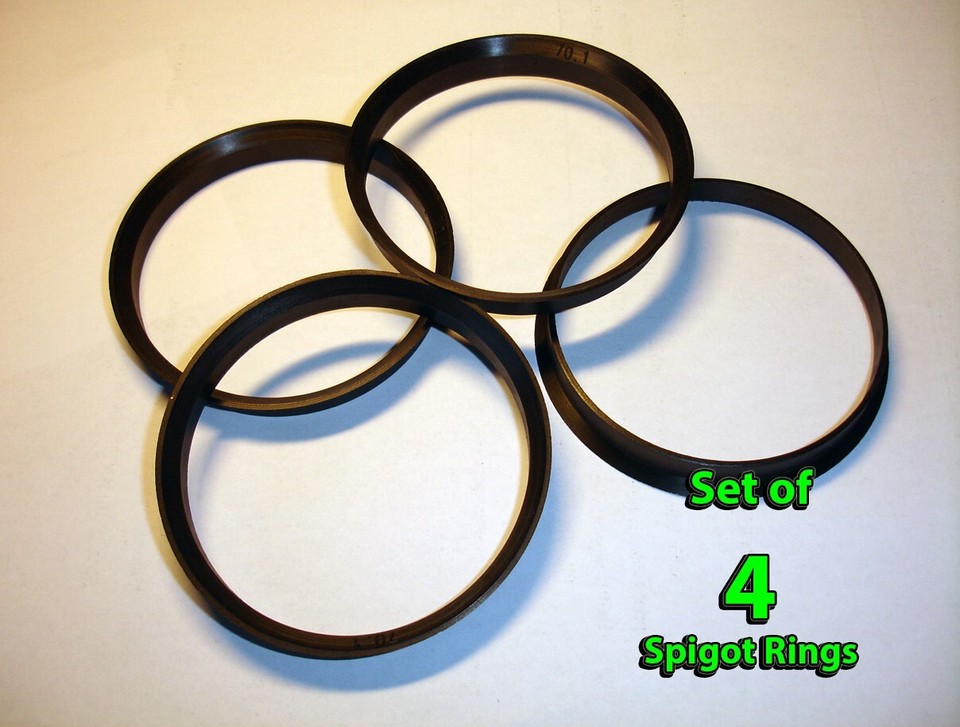 (set of 4) Plastic Spigot Rings Alloy Wheel Hub Centric Spacer Rings ...
