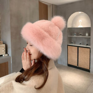 woman hat Winter Warm Noble Faux Fur hat Ear protection princes  cap  Berets