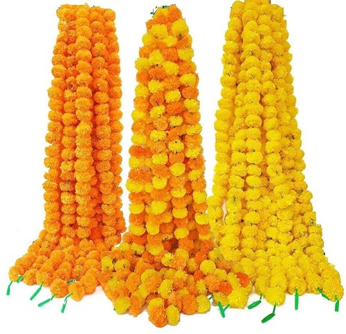 200 Pcs Lot Indian Artificial Marigold Flower Garland Wedding Christmas Decor - 第 1/53 張圖片