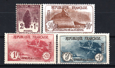 Timbres France Série Orphelins De Guerre 1926-27, YT 229/232, NEUF** LUXE