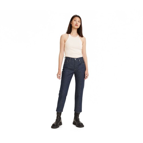 LEVIS MADE AND CRAFTED 501 CROP SELVEDGE RAW INDIGO JEANS DONNA CIMOSATO |  eBay