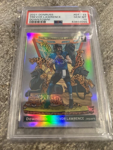 2021 Donruss Trevor Lawrence Downtown RC ROOKIE CARD!  #DT-33 PSA 10 🔥 Jaguars