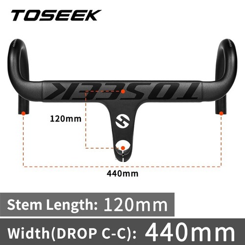 Carbon Rennrad Lenker Fahrrad integrierte Drop Bar mit Fahrradcomputer Halterung - Bild 21 von 36