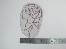 vtg 1960s 70s Tattoo Flash acetate stencil Full Rose RS2