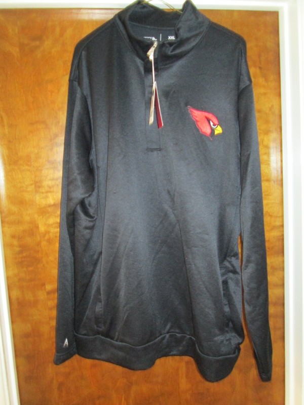 " Arizona Cardinals" NFL Authentic 1/4 ZIP "DARK GRAY" Sweatshirt (XXXL) NWT $79