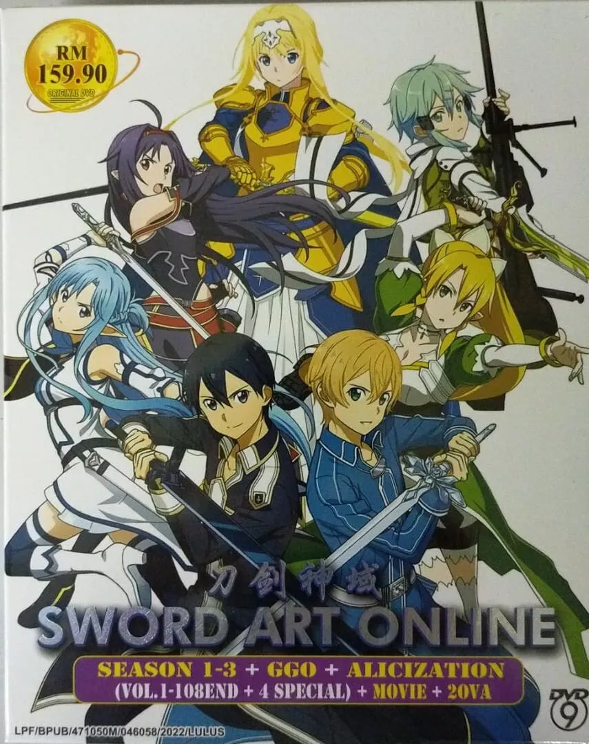 DVD Anime SWORD ART ONLINE Season 2 Complete Series (1-24 End) English  Subtitle