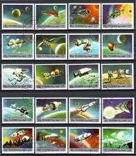 Fujeira 1972 Weltraumforschung komplett Satz gestempelt.