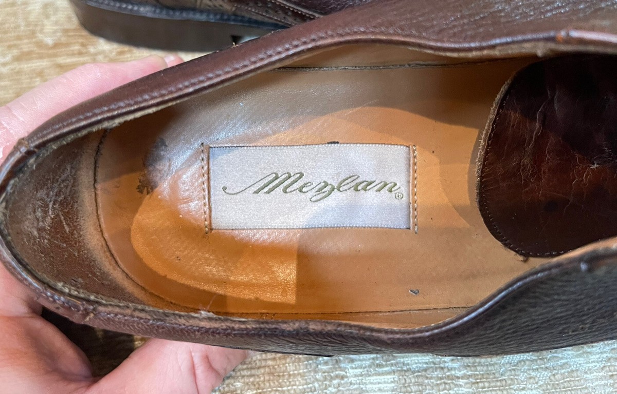 Mezlan Napoli Men\'s Size 9.5 Brown Leather Cap Toe Oxfords Dress Shoe Casual EUC MEZLAN Napoli Brown Leather Cap Toe Oxford Dress Shoes Mens  main image 3