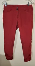 Tredstep Sympathy Nero II ladies Breeches mid Rise Front Zip 30R Red! Hunterjump