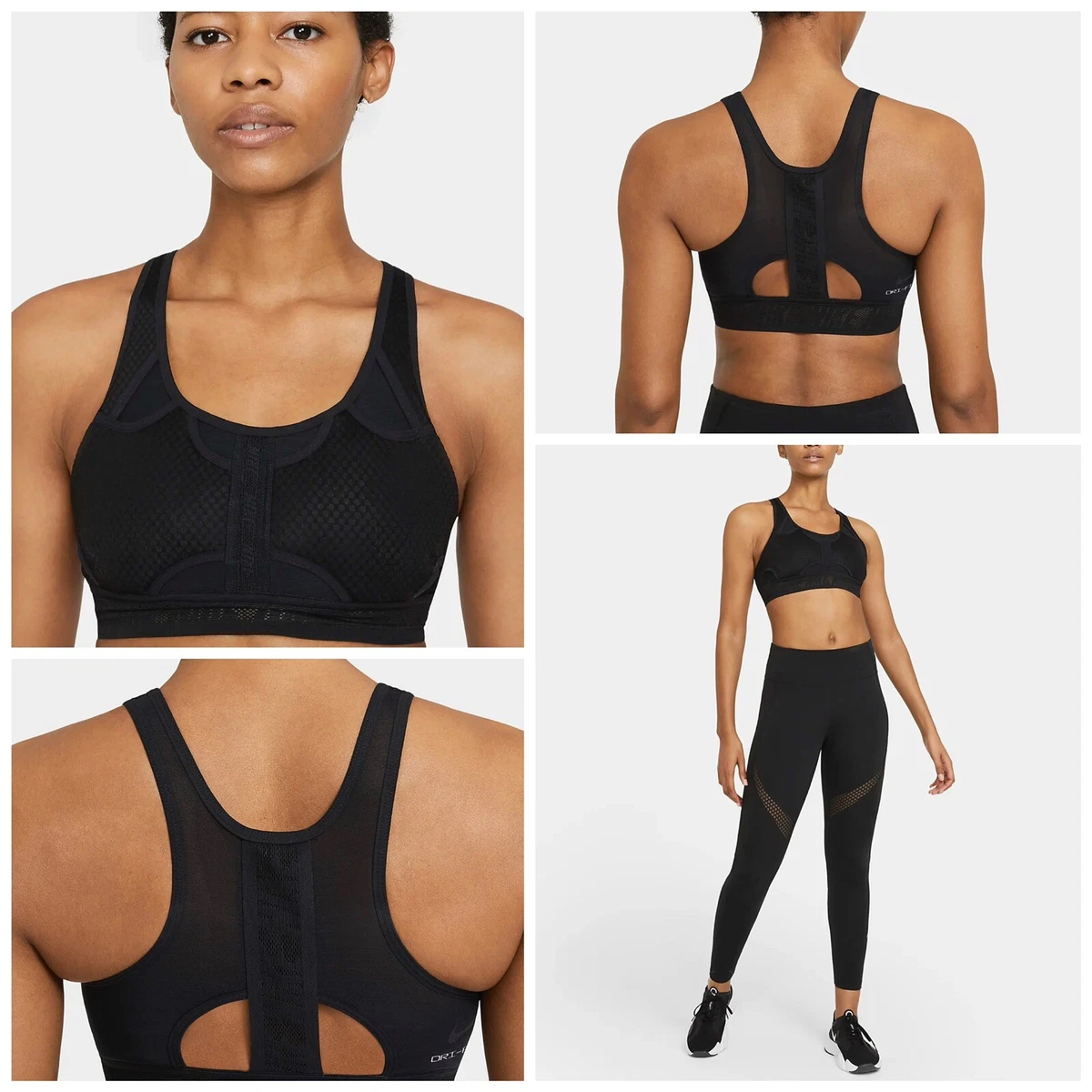 Nike Swoosh Ultrabreathe Padded Sports Bra Size Small Womens Black $70 msrp