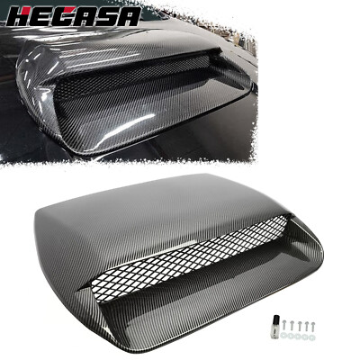 HECASA Carbon Fiber Air Flow Hood Scoop Bonnet Vent For 2015-2021 Subaru WRX STI
