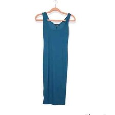 Boohoo Women's Teal Square Neck Dress Green Blue Size XS