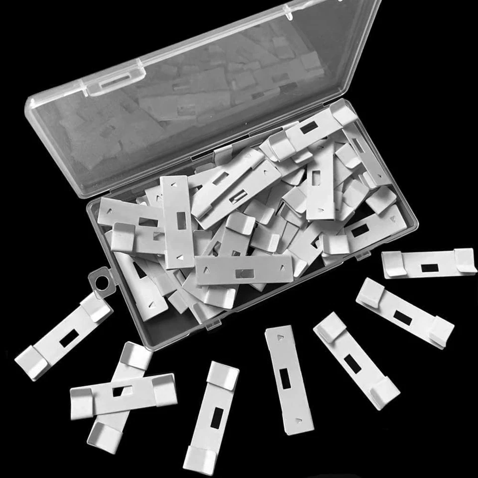 Ahorradores de paletas de reparación de persianas verticales, 16 pestañas de reparación de metales para listones de repuesto Foto 3 de 4