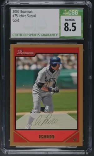 2007 Bowman Gold Ichiro Suzuki #75 CSG CGC Graded (8.5)