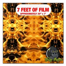 Hydrographic film Quilted Flames hydro dipping 7' x 20" hydro dip