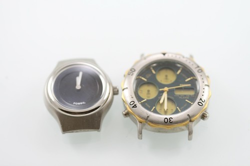 Fossil Watch Men Women Silver Gold 