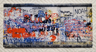 Fall of BERLIN WALL Street Art GRAFFITI image on TILE Royal Mosa 7.75'' x 3.75''