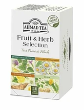 Ahmad Tea Fruit & Herb Selection Wellness & Detox Blends,20 Teabags x 6 PACKS