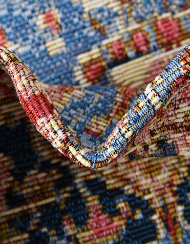 Unique Loom Outdoor Traditional Collection 5' 3" x 8' Rectangle, Multi/Red - Picture 6 of 6
