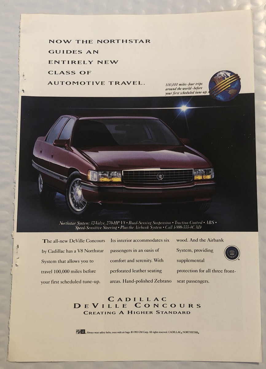 Vintage 1994 Cadillac Deville Original Print Ad Full Page - A