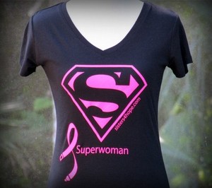 Superwoman T-Shirt for breast cancer 