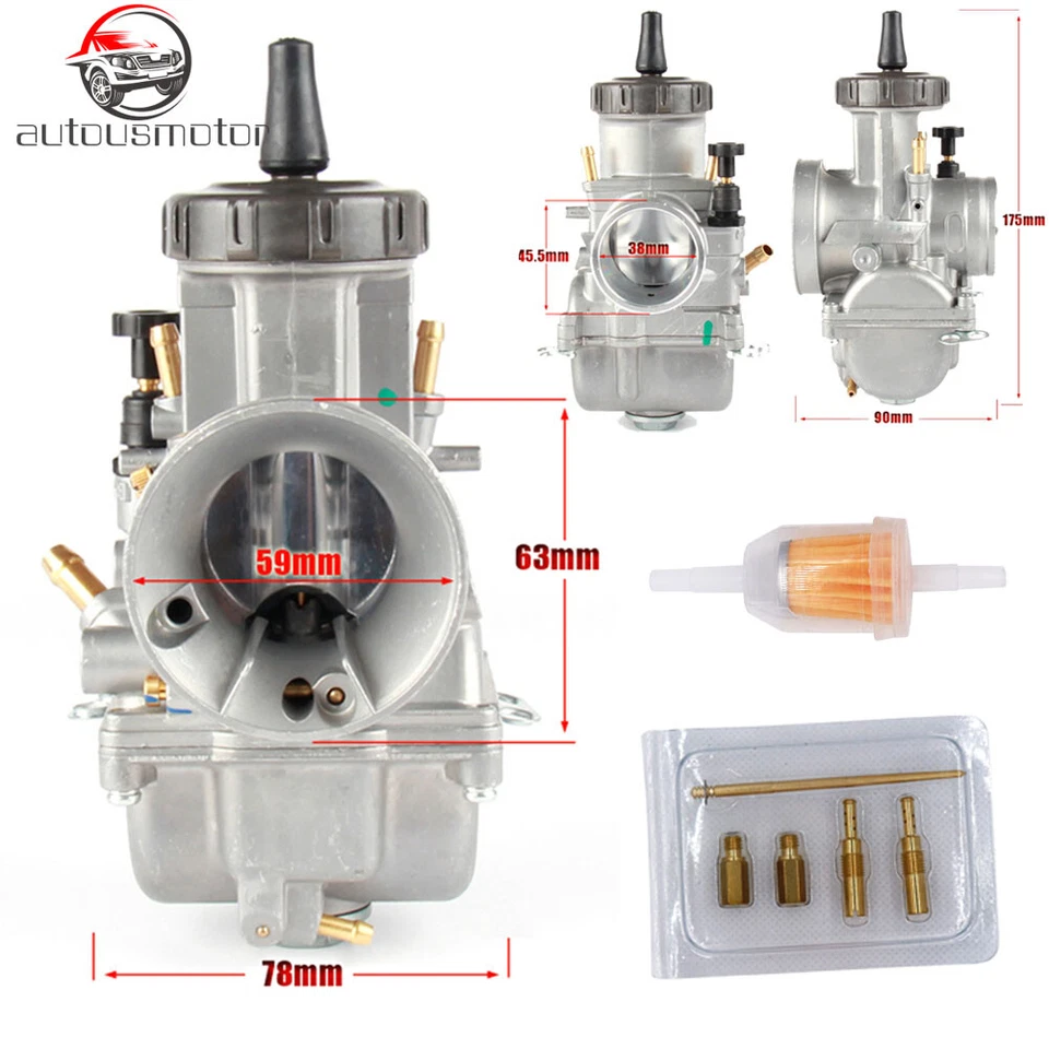 PWK38 38mm Carburetor for Suzuki RMX250 1993 1994 1995 1996 1997 1998 - Image 3 of 4